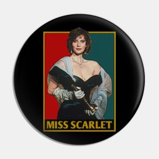 Retro style miss scarlet Pin