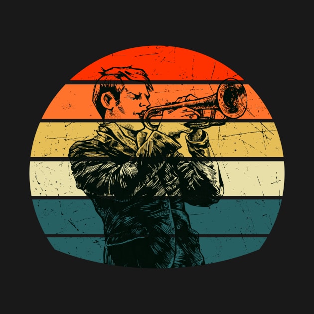 Trumpet Player Musician Blaskapelle Jazz Retro by Foxxy Merch