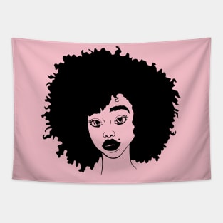 Natural Hair Black Woman, Black Girl, Black History Tapestry