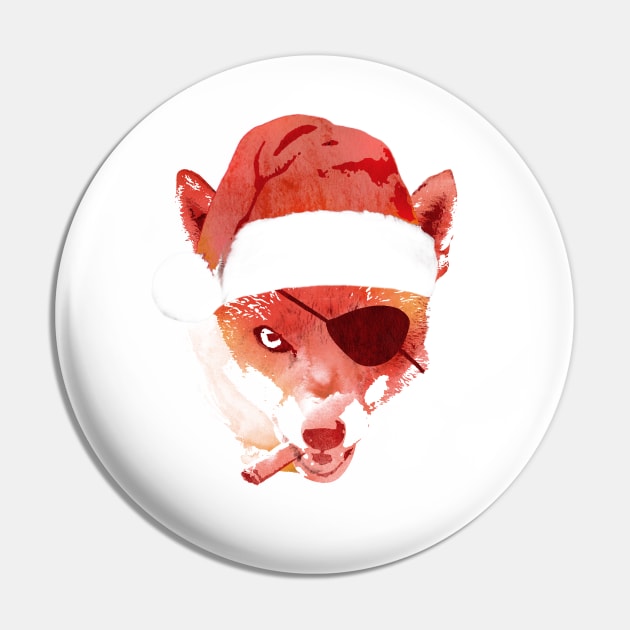 Bad Santa Fox Pin by astronaut