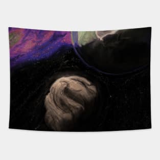 Asteroid Vs. Planet Tapestry