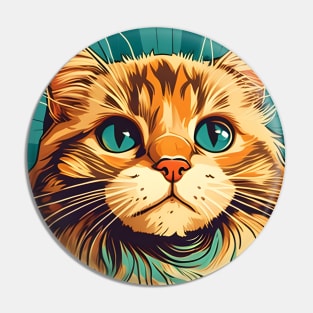 Cute Cat Gift for kitten lovers Colorful Art Kitty Adoption Pin