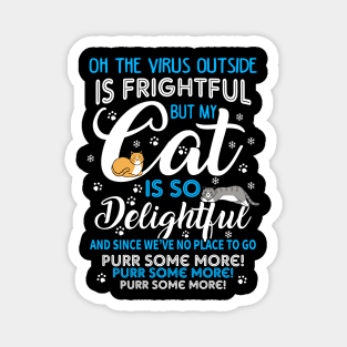 Meowy Christmas Magnet