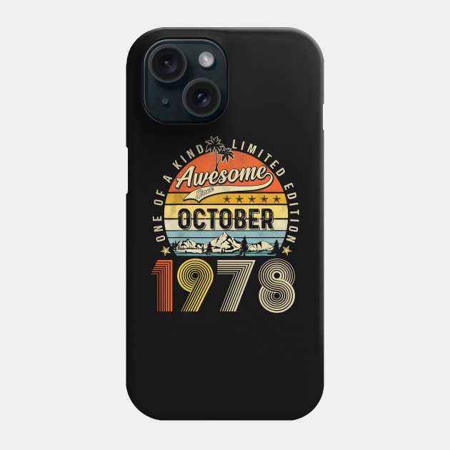 Awesome Since November 1978 Vintage 45th Birthday Phone Case by Brodrick Arlette Store