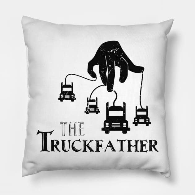 Trucker Forwarder Logistics Humor Pillow by Foxxy Merch