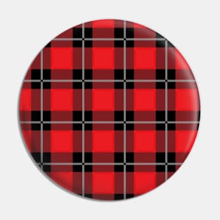 Red and Black Flannel-Plaid Pattern Pin