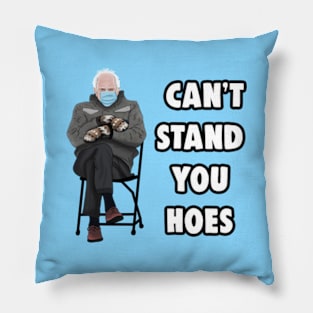 Bernie Sanders Sitting With Mittens Meme Pillow