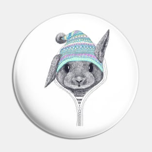 Bunny in a hood Pin