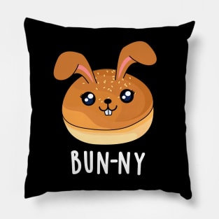 Bun-ny Cute Bunny Rabbit Bun Pun Pillow