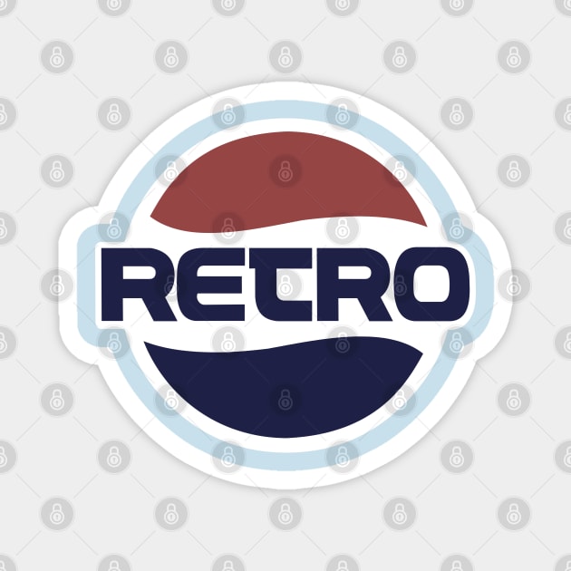 Retro logo for nostalgic 70s and 80s style Magnet by DaveLeonardo