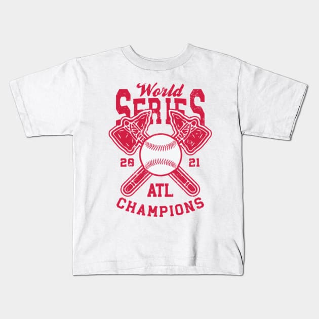 Distressed World Series Champions 2021 - Atlanta Kids T-Shirt