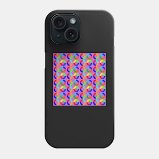 colorful abstract geometric pattern Phone Case