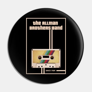 The Allman Brothers Band Music Retro Cassette Tape Pin