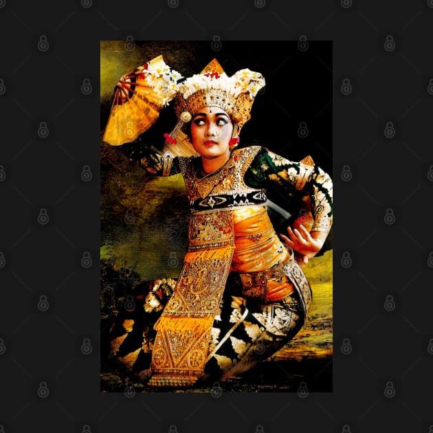 Balinese Traditional Dancer Bali Indonesia Barong Painting by seruniartworks