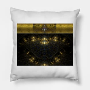 Golden Circuitry Pillow