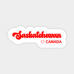 Saskatchewan: I love Canada Magnet