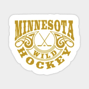 Vintage Retro Minnesota Wild Hockey Magnet