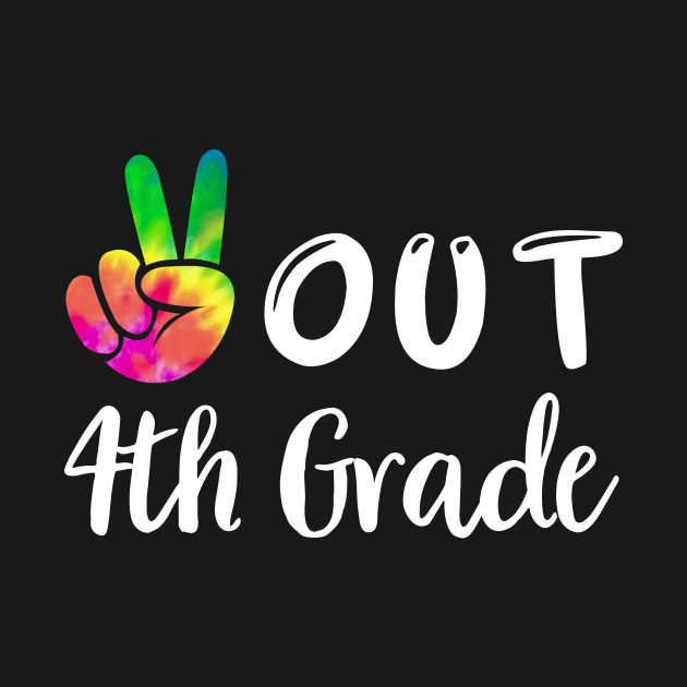 Peace Out 4th Grade Tie Dye Graduation Class Of 2021 Virtual by joneK