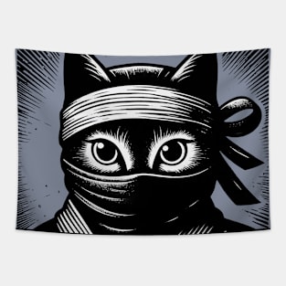 THE NINJA CAT Tapestry