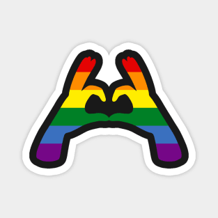 Pride Heart Hands LGBTQ Design Magnet