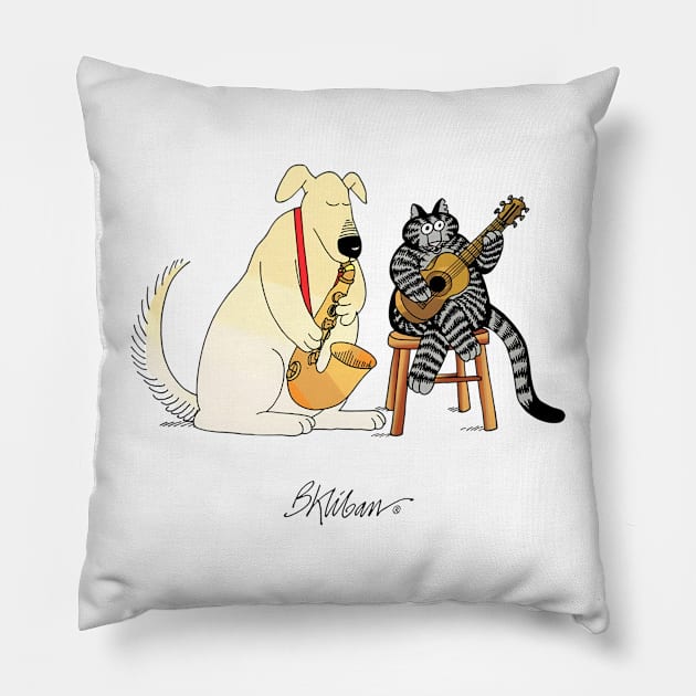 B Kliban Cat Guitar Pillow by audrinadelvin