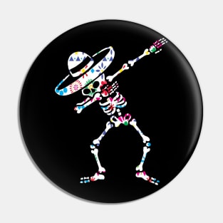 Skull dia de los muertos dab Pin