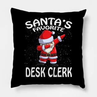 Santas Favorite Desk Clerk Christmas Pillow