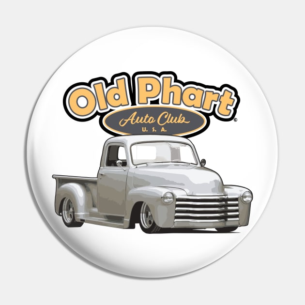 Old Phart Auto Club - Silver Truck Pin by CamcoGraphics