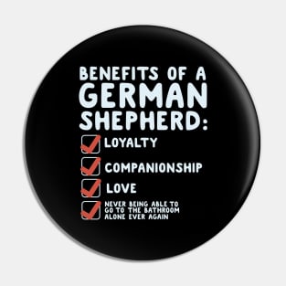 Benefits Of A German Shepherd Pin