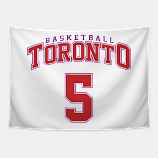 Toronto Basketball - Player Number 5 Tapestry