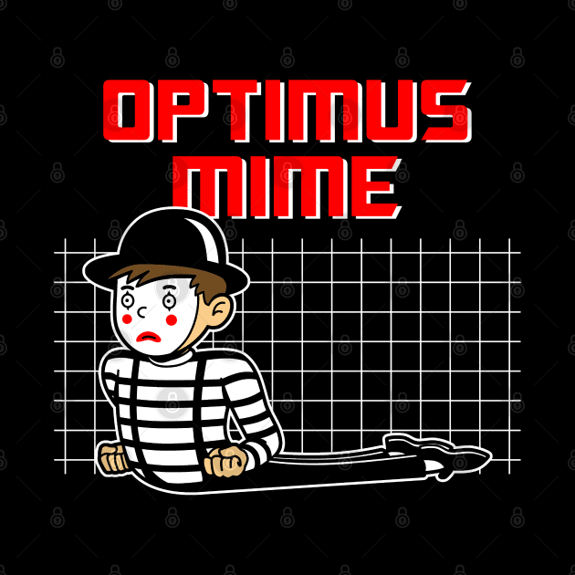 Funny Cute Robot Mime Funny 80's Retro Cartoon Meme by BoggsNicolas