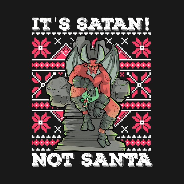 Ugly Christmas Satan Satanic Santa Devil Gothic Occult Goth by TellingTales