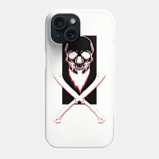 Skull & machete black & white Phone Case