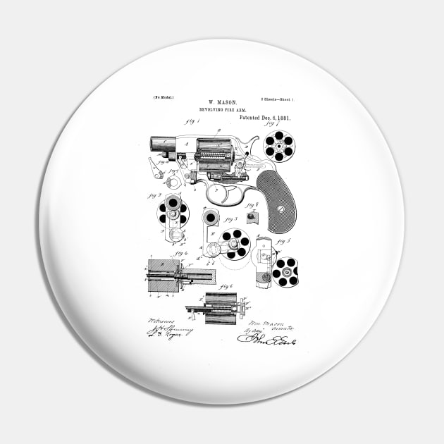 Gun Design patent drawing Pin by skstring