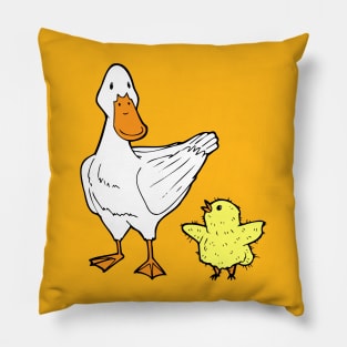 The One With A Chick And A Duck Pillow