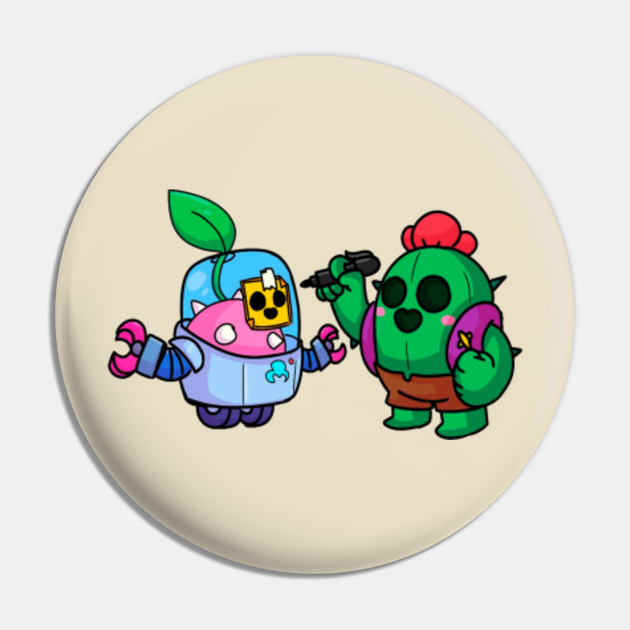 Sprout And Spike Design Brawl Stars Videogames Pin Teepublic - pins do spike brawl stars