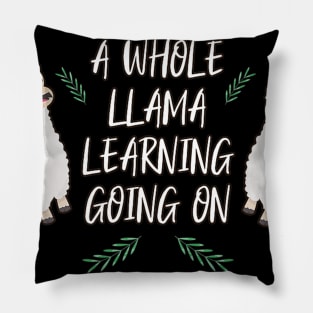 Back To School A Whole Llama Learning Going On Pillow