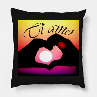 Ti amo (I love you in Italian) - Pop art Pillow