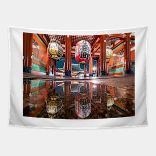 Japanese Temple Lanterns Tapestry