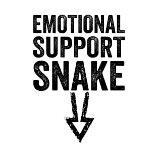 Emotional Support Snake - Offensive Funny Text Style Black Font T-Shirt