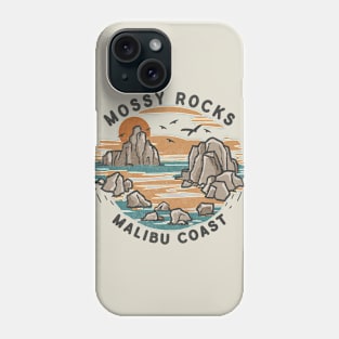 Mossy Rocks, Malibu Coast Phone Case