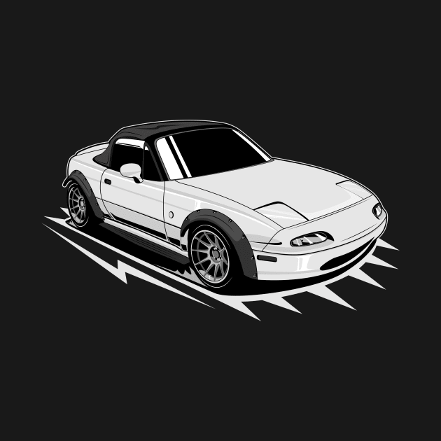 White miata classic by R.autoart