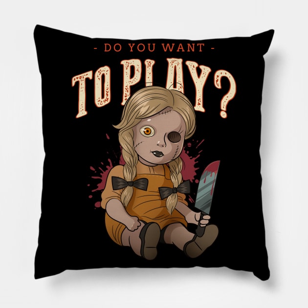 Do you want to play? Pillow by Sanworld