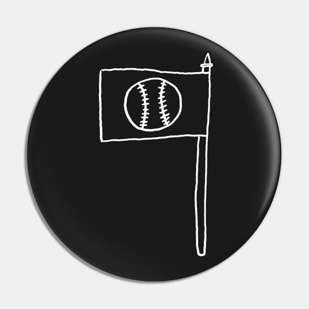 Another Cool Baseball Flag Pin by Wolf Shop