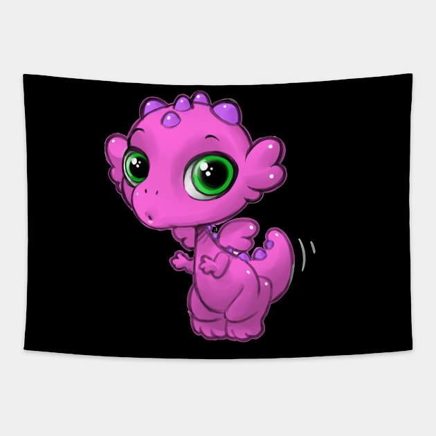 Cute Dino Tapestry by masihtitikterluka