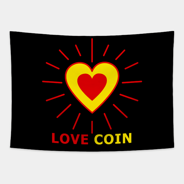 Love Coin Tapestry by Heart-Sun