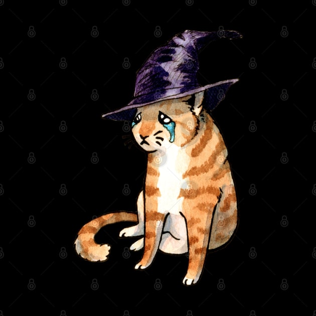 Weak Witch Cat by AquarellChill