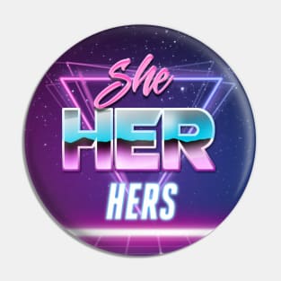 She/Her Pronouns Shirt Pin