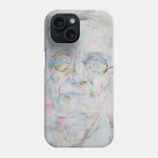 HERMANN HESSE - watercolor and acrylic portrait Phone Case