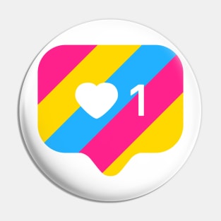 Instagram Heart Notification - Pansexual Pride Flag Pin